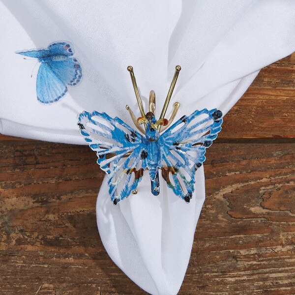 Blue Butterfly Napkin Ring Park Designs
